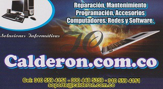 Tarjeta de calderon.com.co